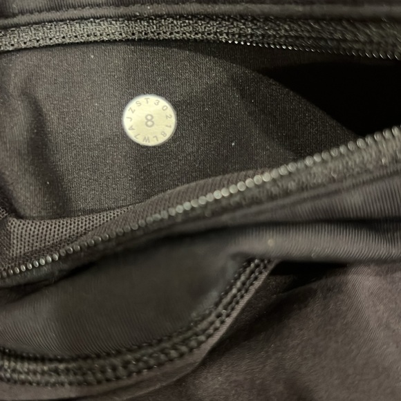 Lululemon size 8 black high waisted speed short. EUC / Like new condition. - Picture 2 of 3